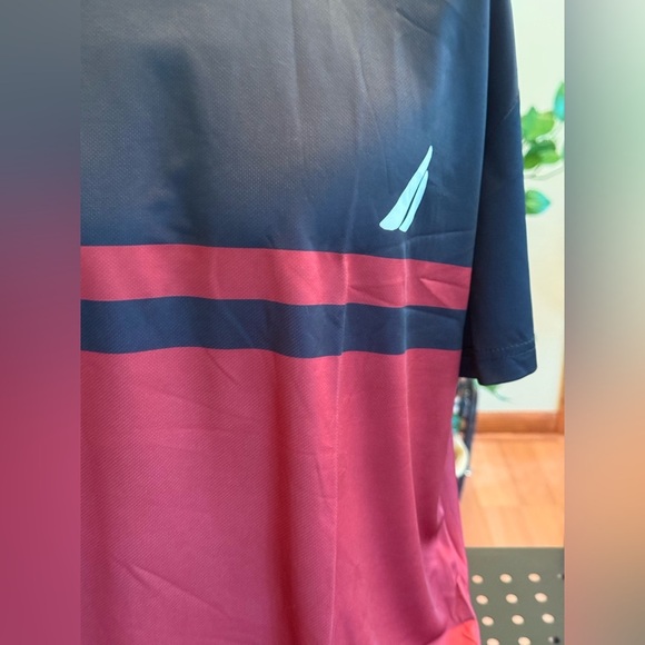 Mens Fashionable Burgundy & Black XXL Short Sleeve Crew Neck T-shirt - Picture 8 of 10